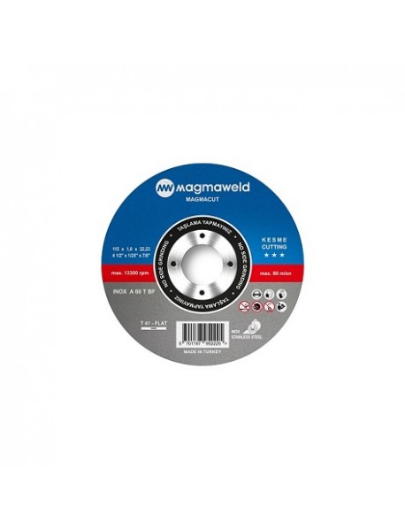 MAGMAWELD İNOX İNCE KESME TAŞI 115X1X22 MM PASLANMAZ KESME TAŞI 10 AD