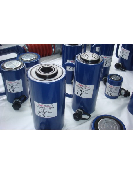 CERMAX HİDROLİK TEK TESİRLİ DELİKLİ SİLİNDİR KRİKO 10 TON 50 MM