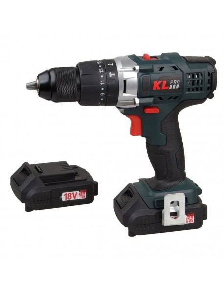 KLPRO KLDM18-20 18Volt/2.0Ah Li-ion Çift Akülü Profesyonel Darbeli Matkap 