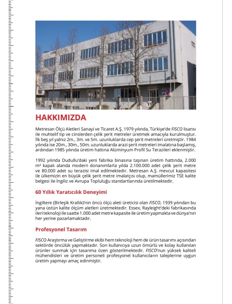 FİSCO UM-3 ÇELİK ŞERİT METRE