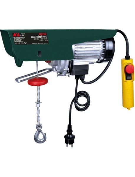 KLPRO KLV250 1000Watt 250/500Kg Elektrikli Vinç